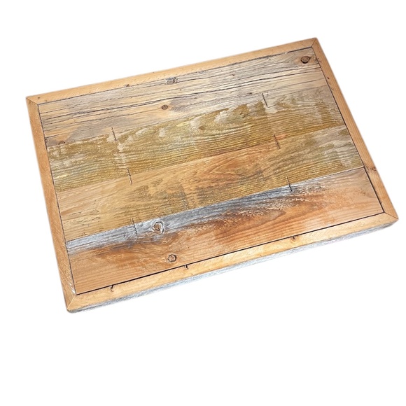 HAND CRAFTED AUTHENTIC RECLAIMED VINTAGE WOODEN TRAY, NEW - Picture 3 of 8